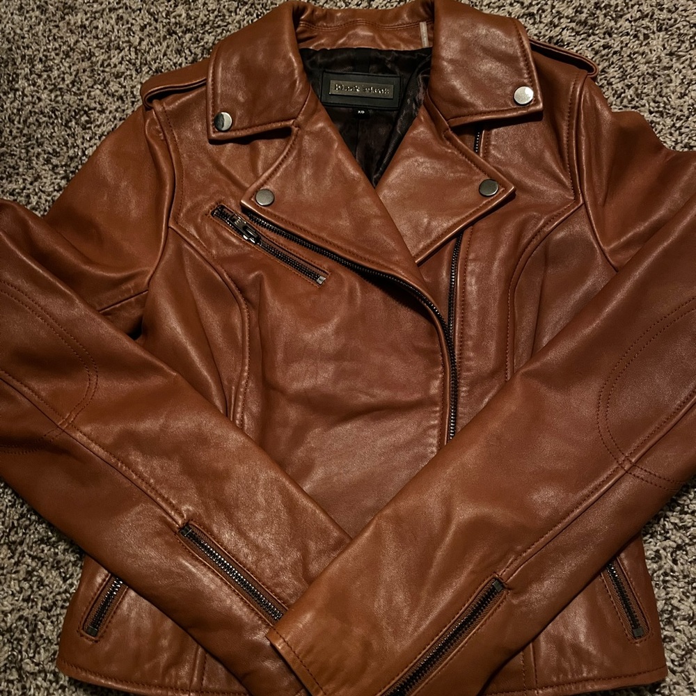 Black Rivet by Wilson’s Leather Women’s Brown Leather Jacket - New Size XS